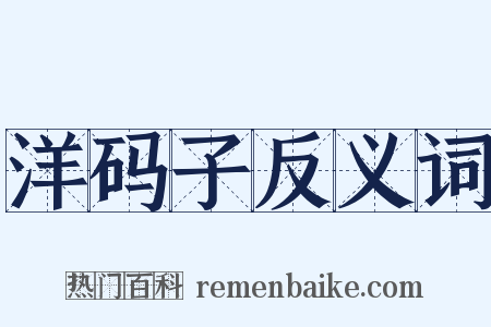 洋码子反义词是什么意思的图片